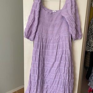 Lilac Peasant Dress